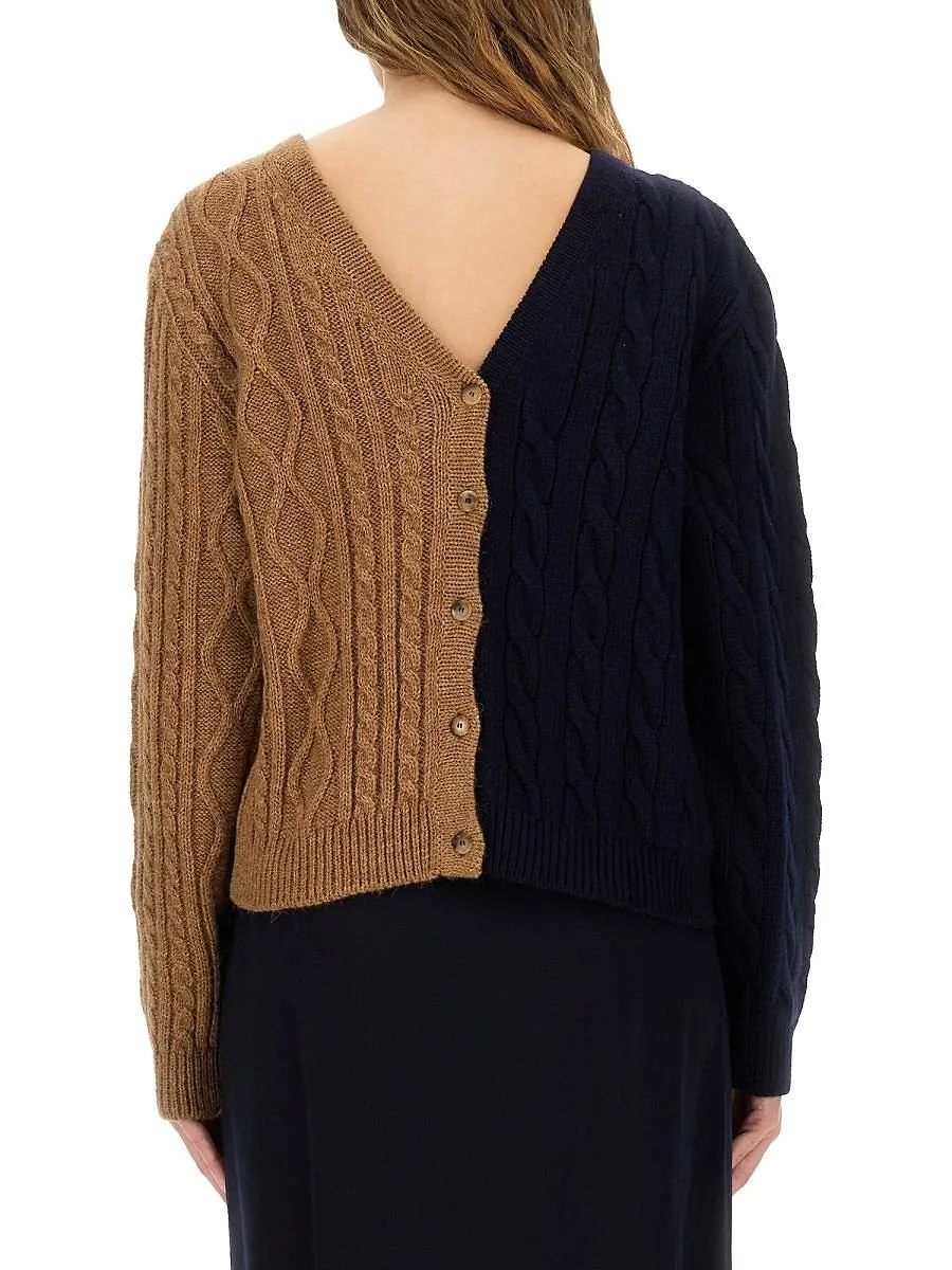 Moschino Two-Toned Button-Up Cardigan