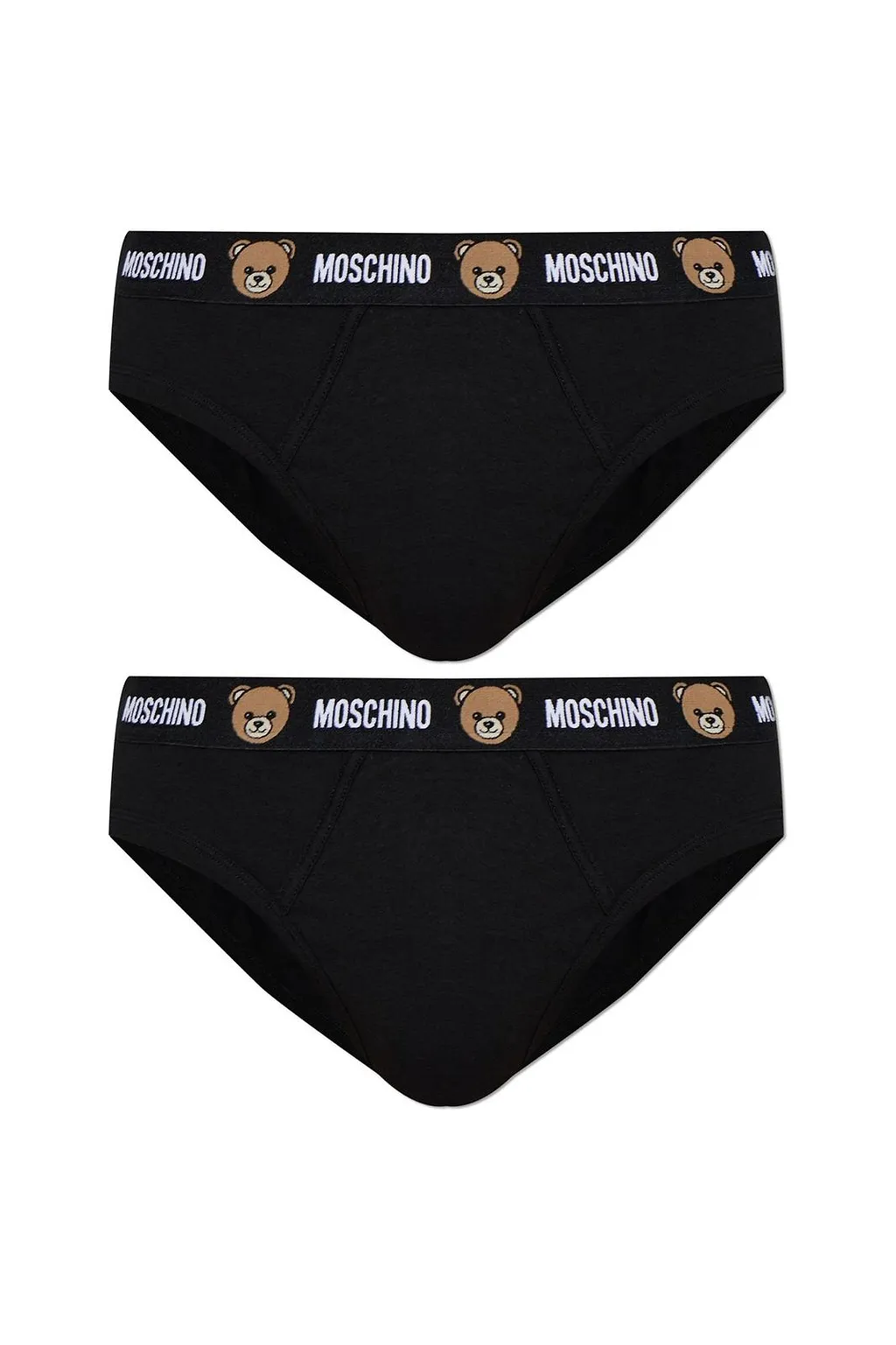 Moschino Two Pack Of Logo Waistband Briefs