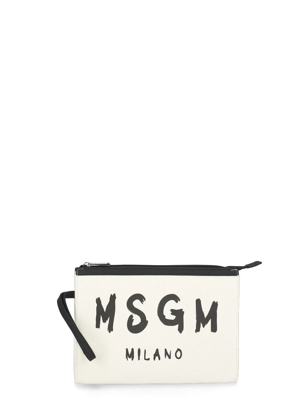 Msgm Kids Logo-Printed Zipped Clutch Bag