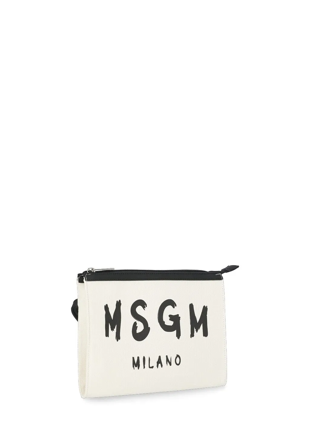 Msgm Kids Logo-Printed Zipped Clutch Bag
