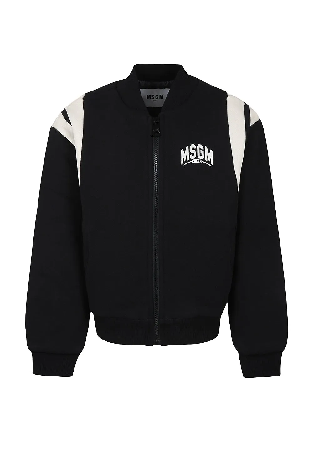 Msgm Kids Logo-Printed Zipped Bomber Jacket