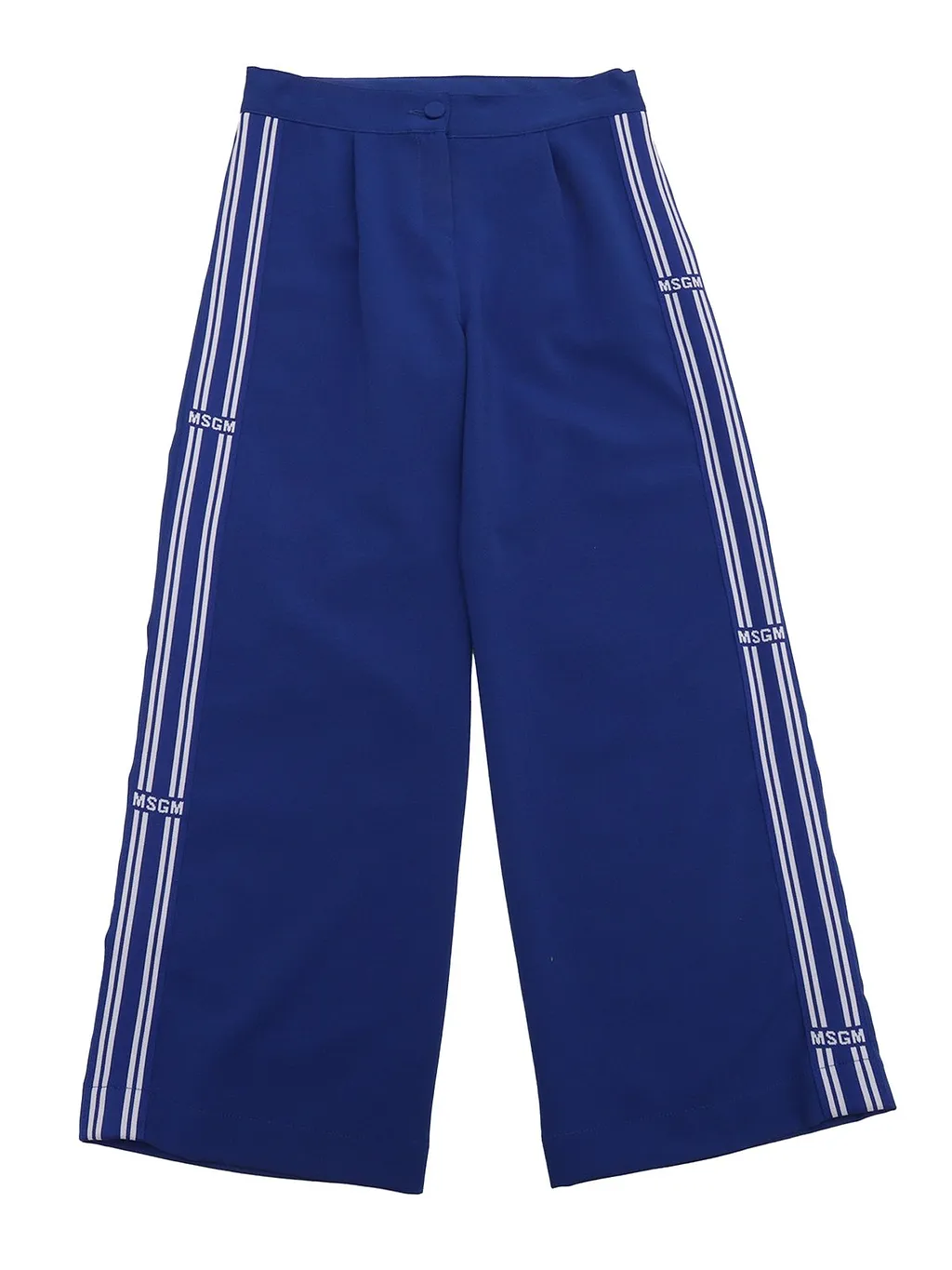 Msgm Kids Mid-Rise Logo-Tape Trousers