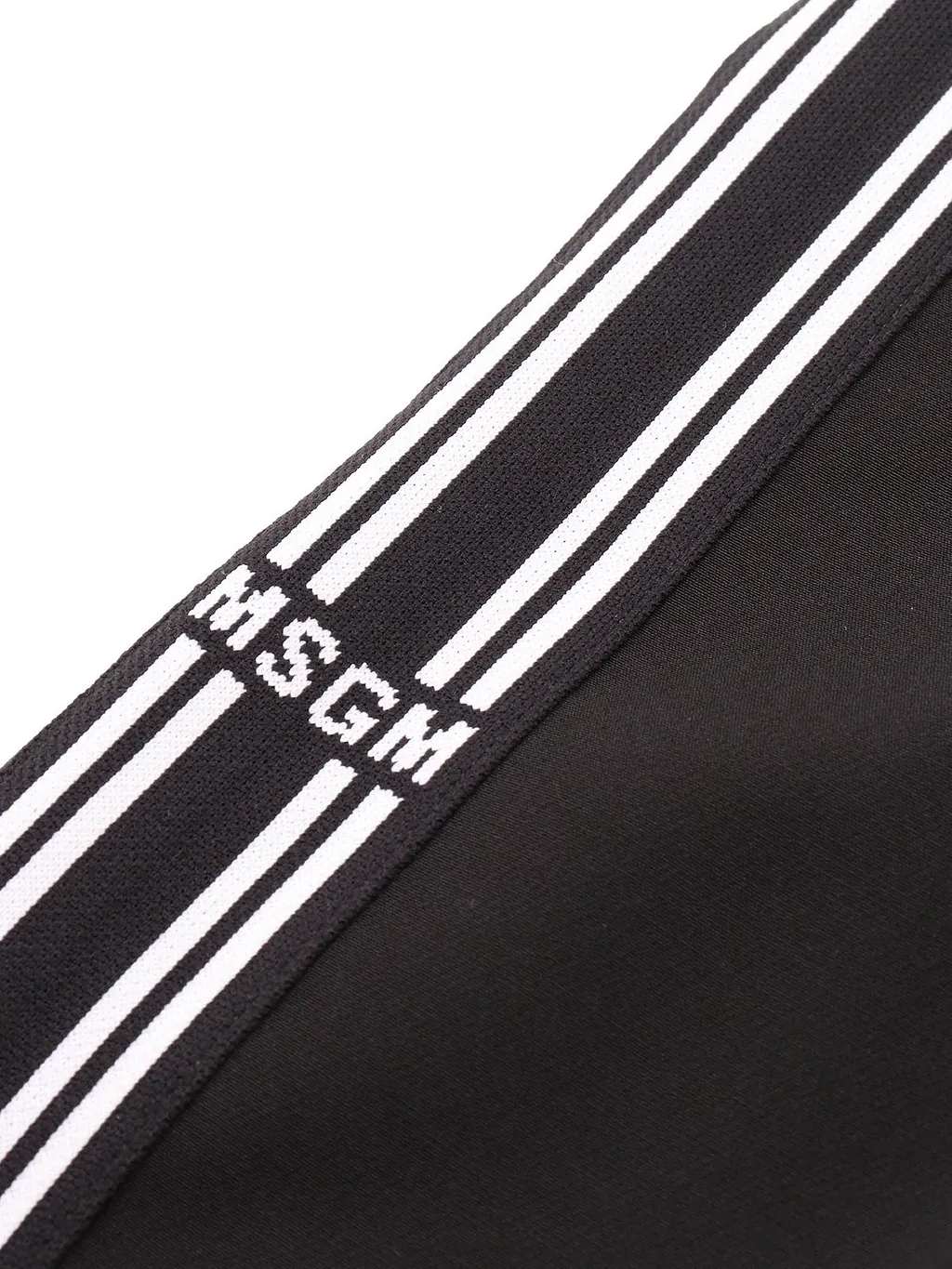 Msgm Kids Mid-Rise Logo-Tape Trousers