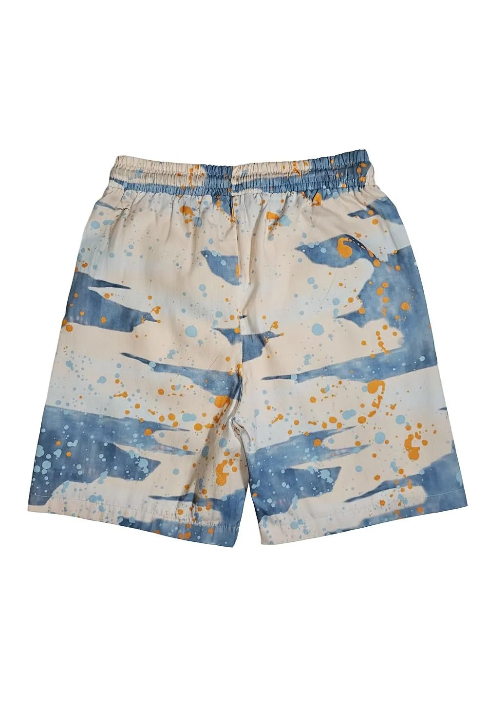 Msgm Kids Paint Effect Bermuda Shorts