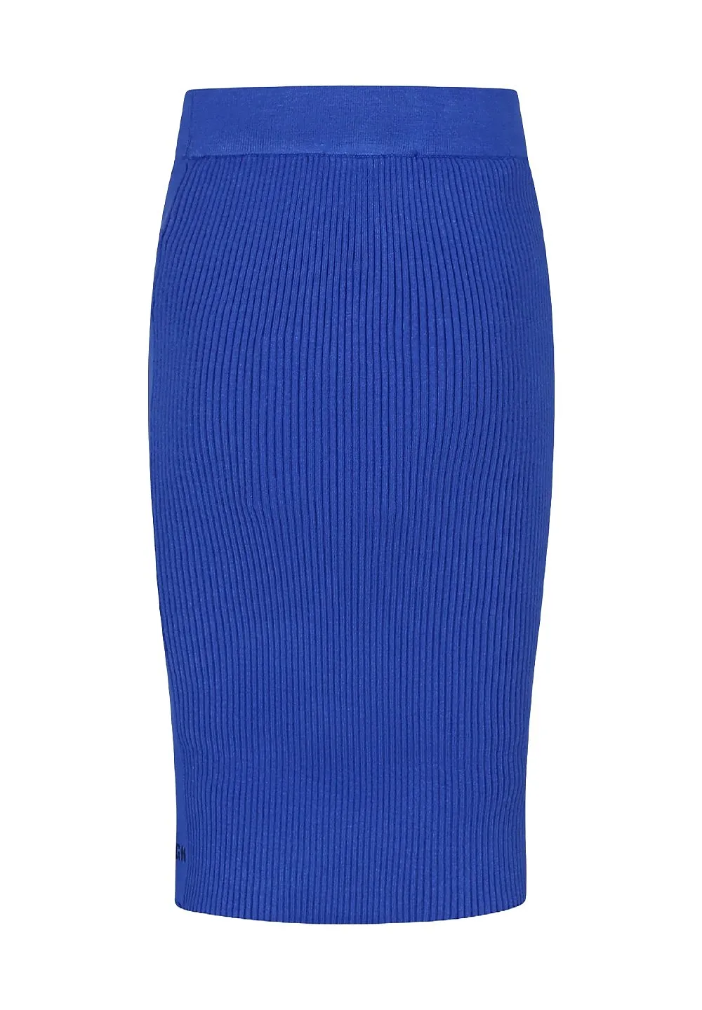 Ribbed-Knit Midi Skirt