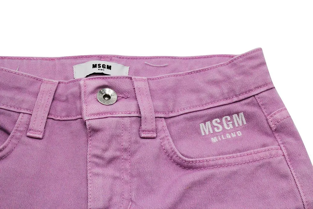 Msgm Kids Raw-Cut Edge Shorts