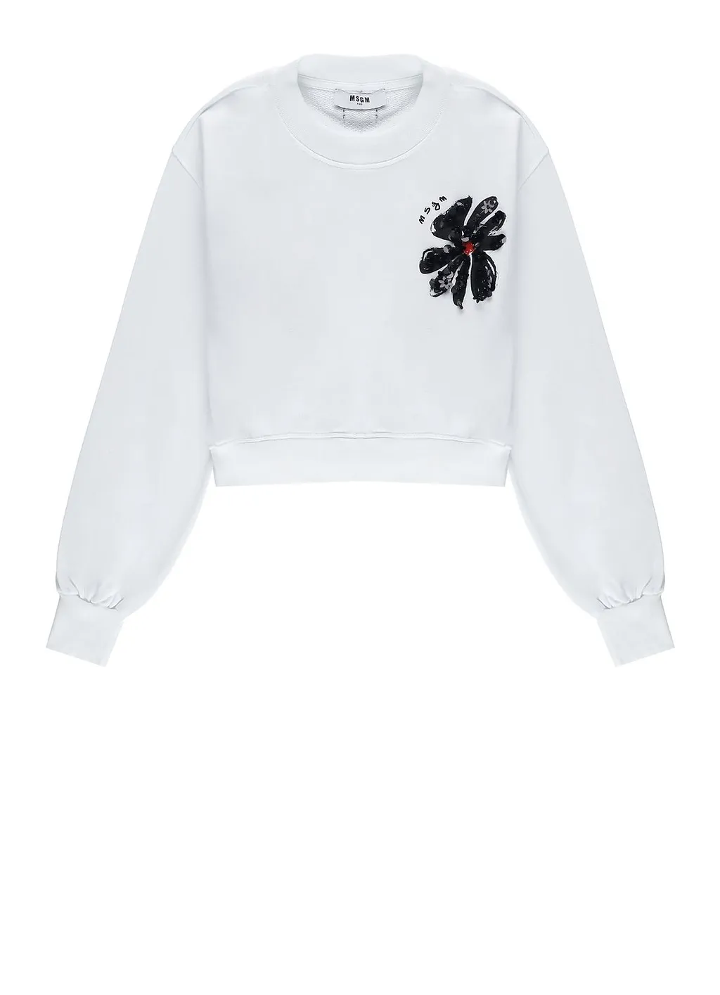 Msgm Kids Sequined Logo Sweatshirt
