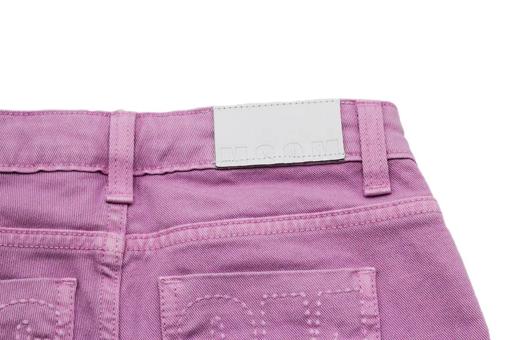 Msgm Kids Raw-Cut Edge Shorts