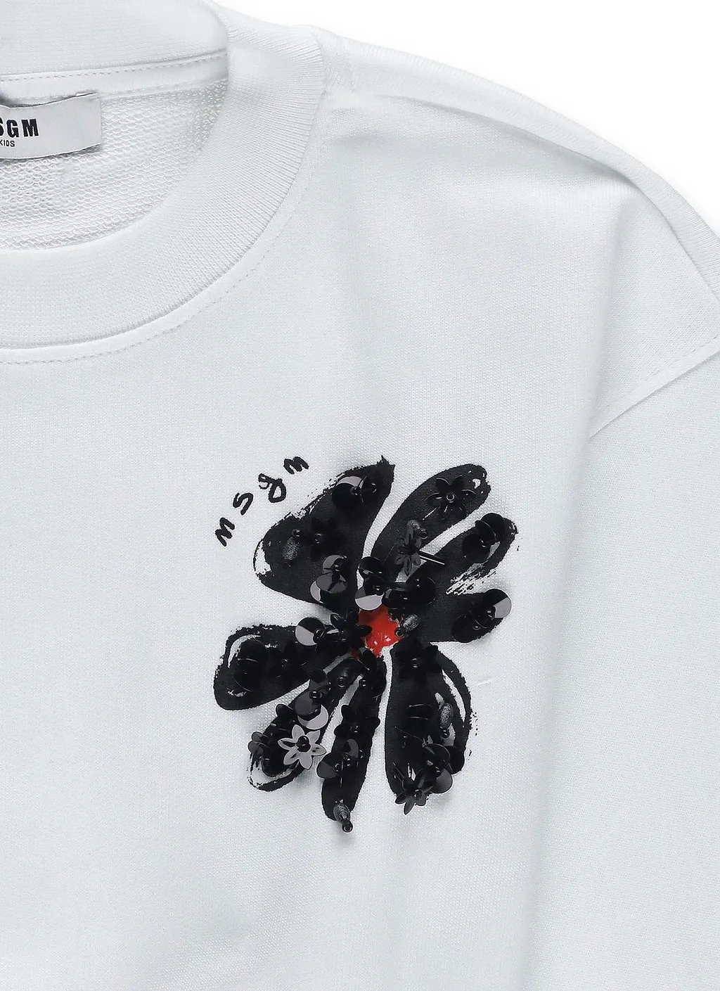 Msgm Kids Sequined Logo Sweatshirt