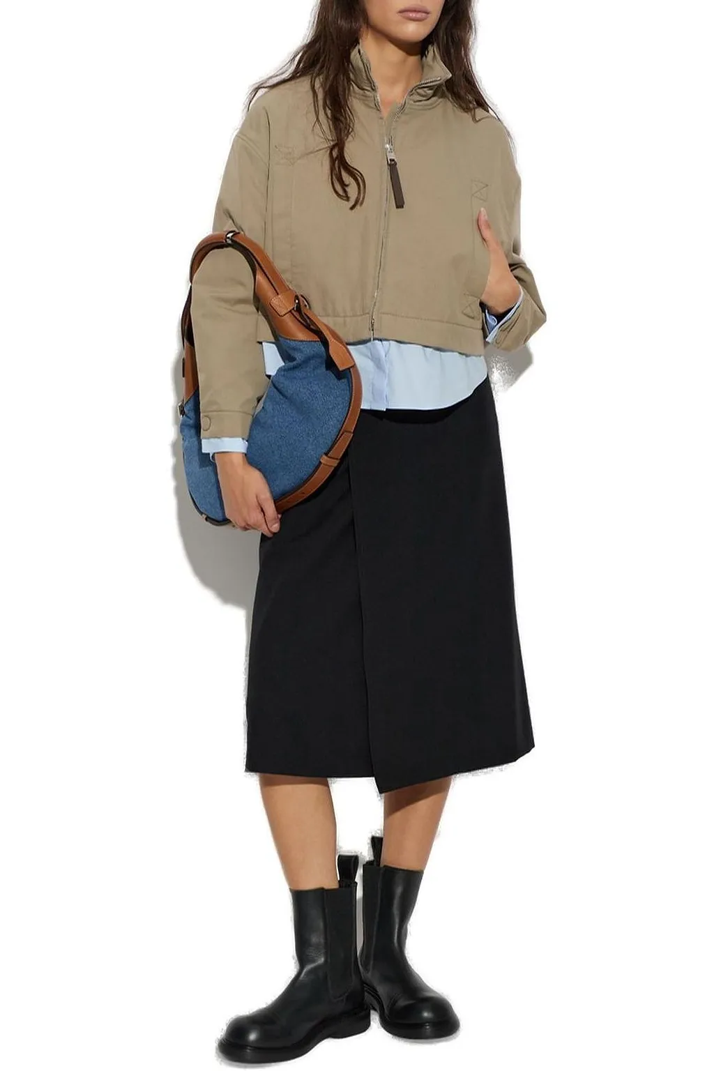 Moschino Zipped Cropped Jacket