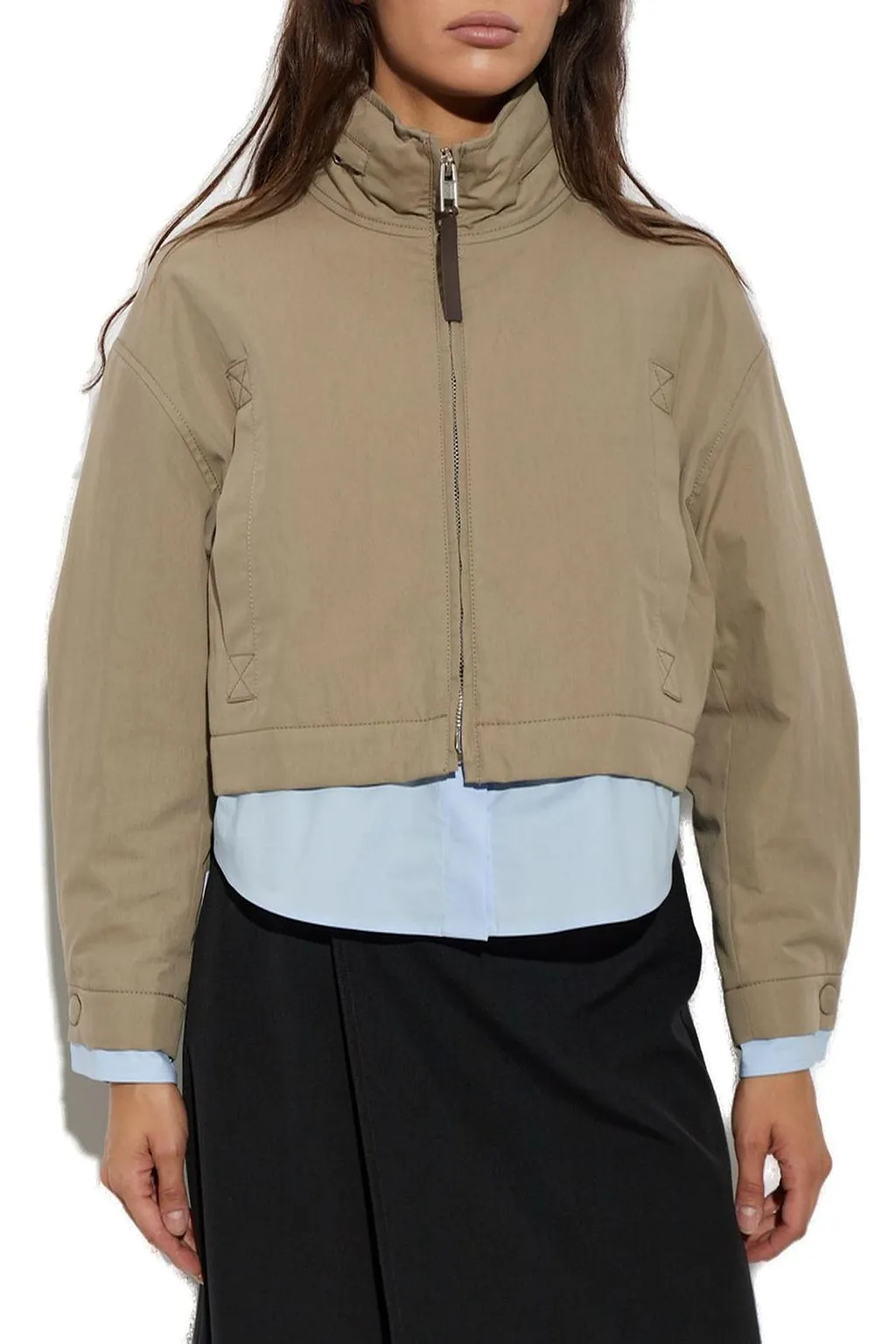 Moschino Zipped Cropped Jacket