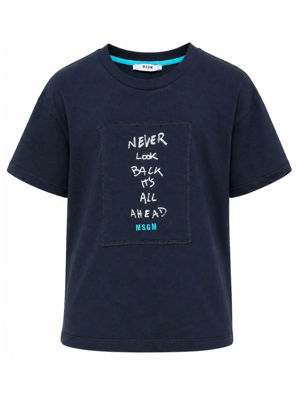 Msgm Kids Slogan Printed Crewneck T-Shirt