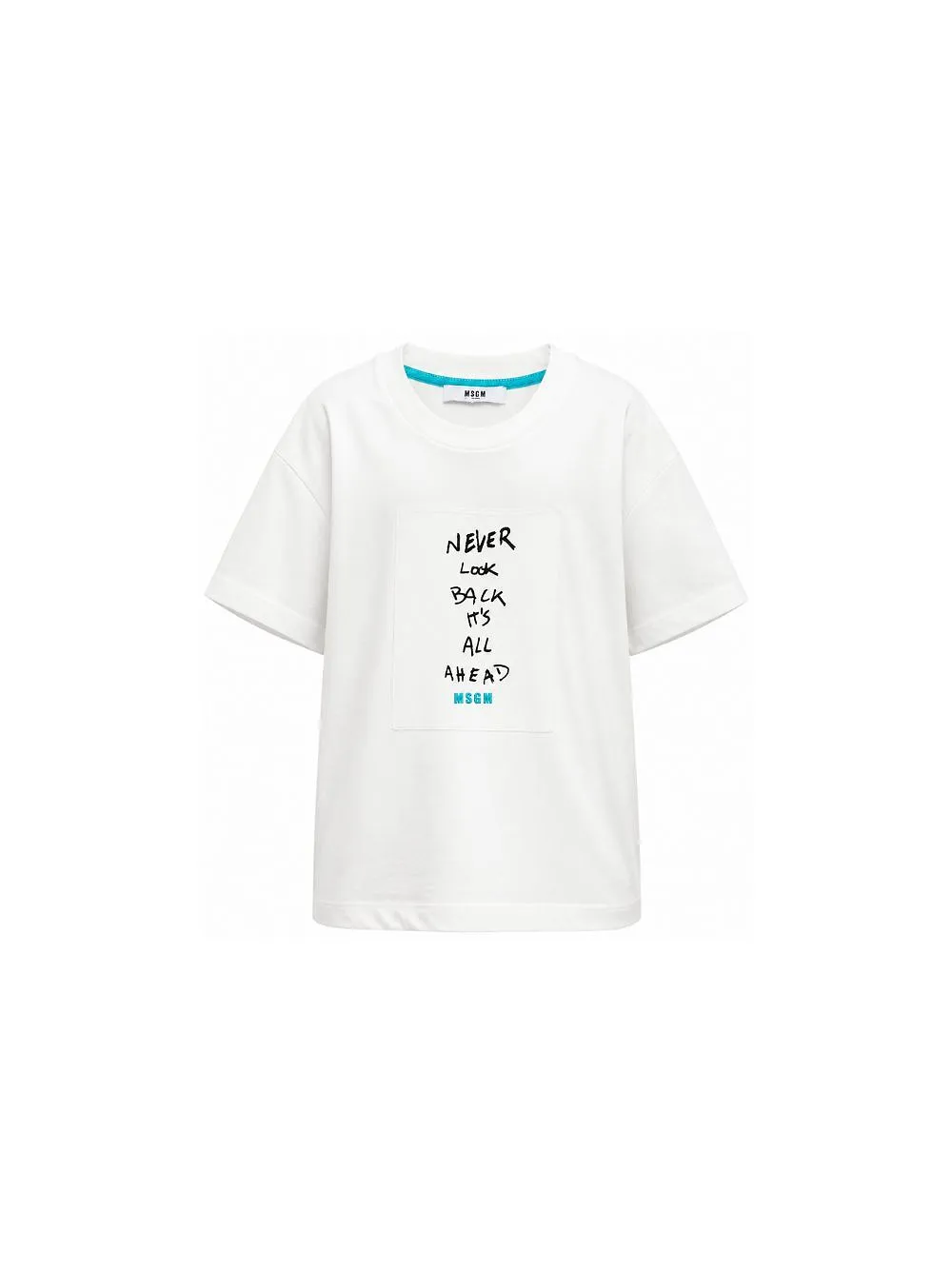 Msgm Kids Slogan Printed Crewneck T-Shirt