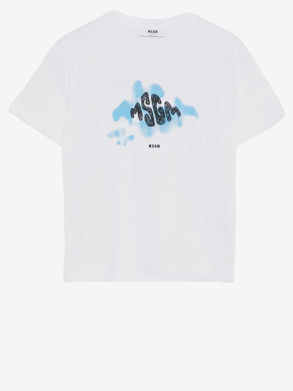 Msgm Kids Spray Logo T-Shirt