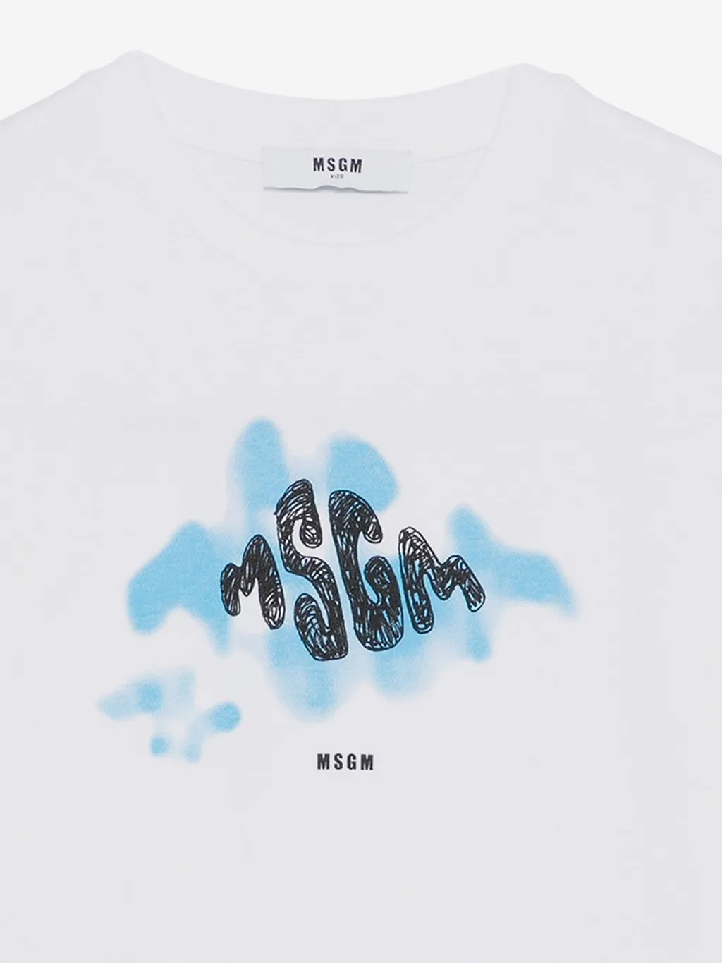 Msgm Kids Spray Logo T-Shirt