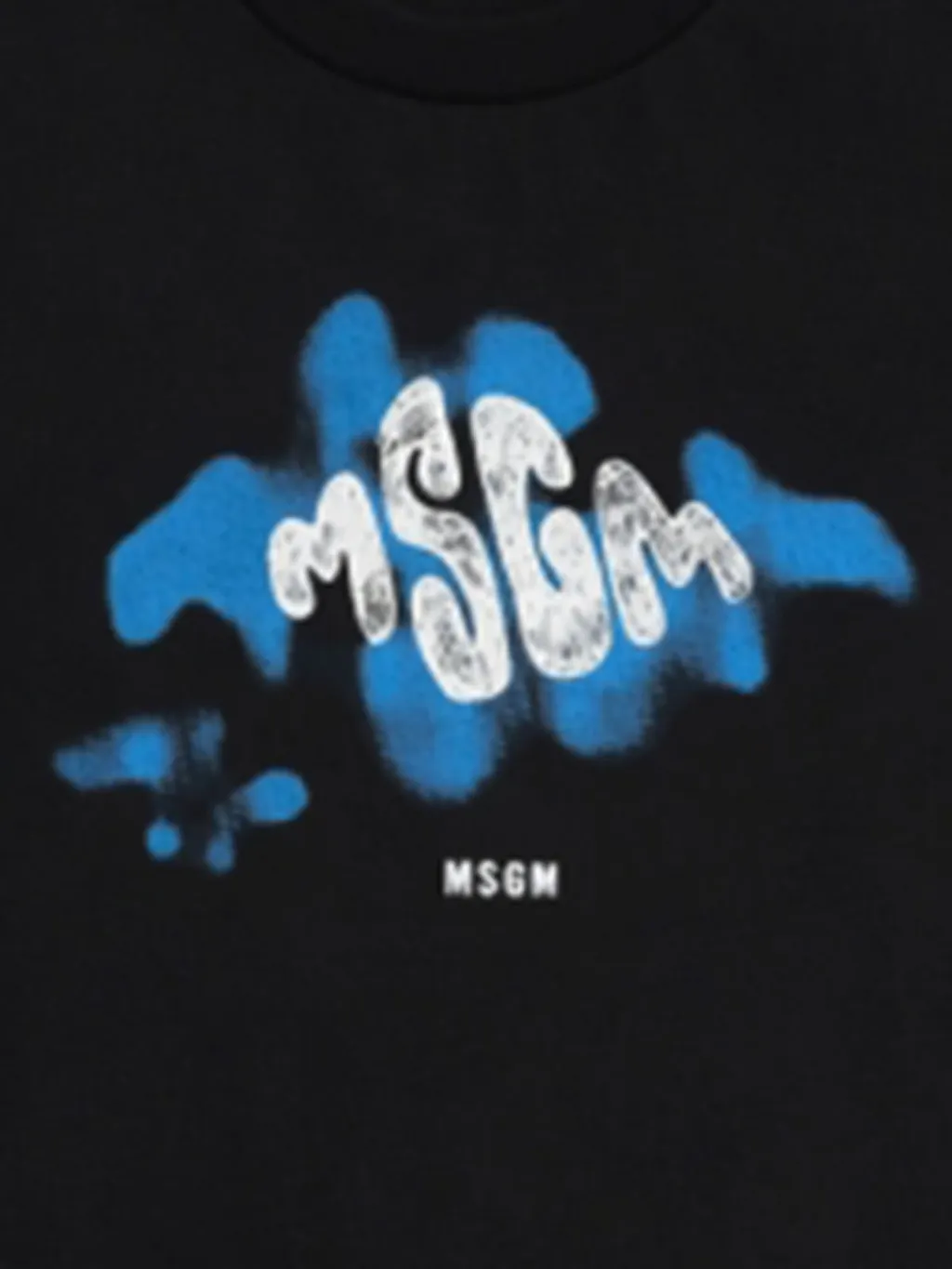 Msgm Kids Spray Logo T-Shirt