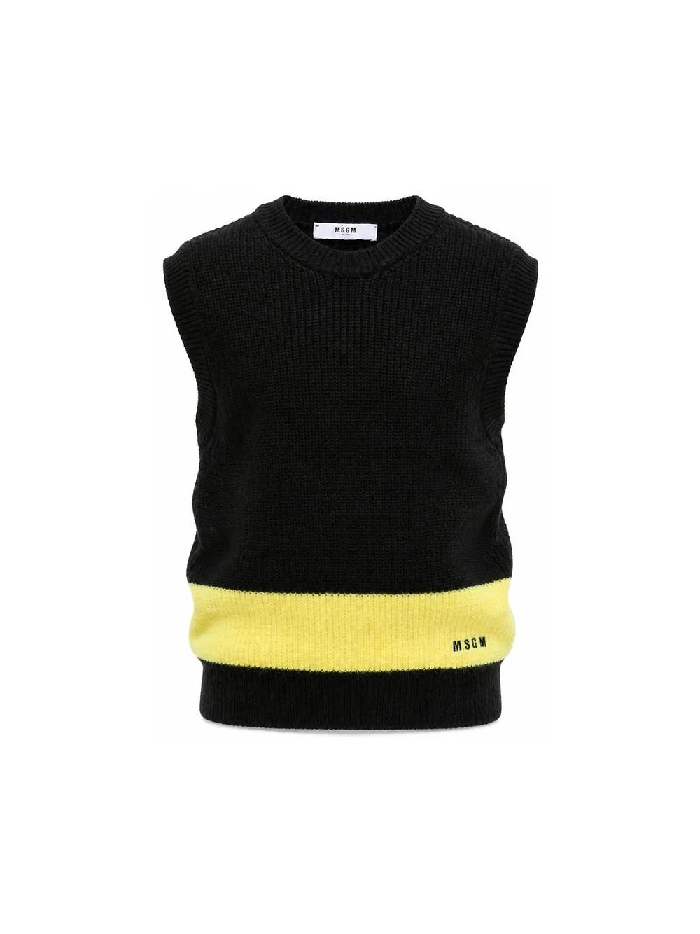 Msgm Kids Striped Knitted Vest