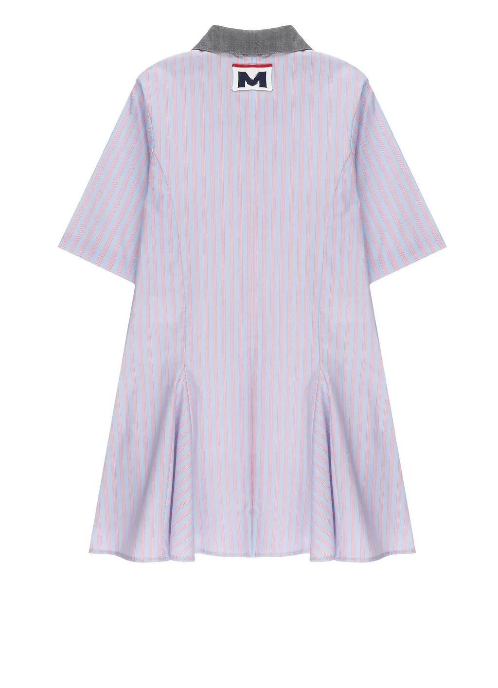 Msgm Kids Striped Logo Shirt Dress