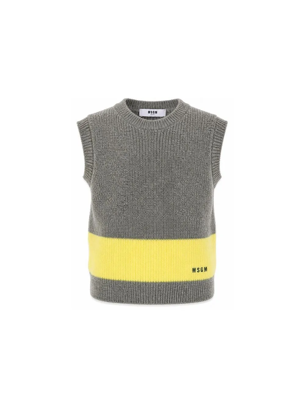 Msgm Kids Striped Knitted Vest