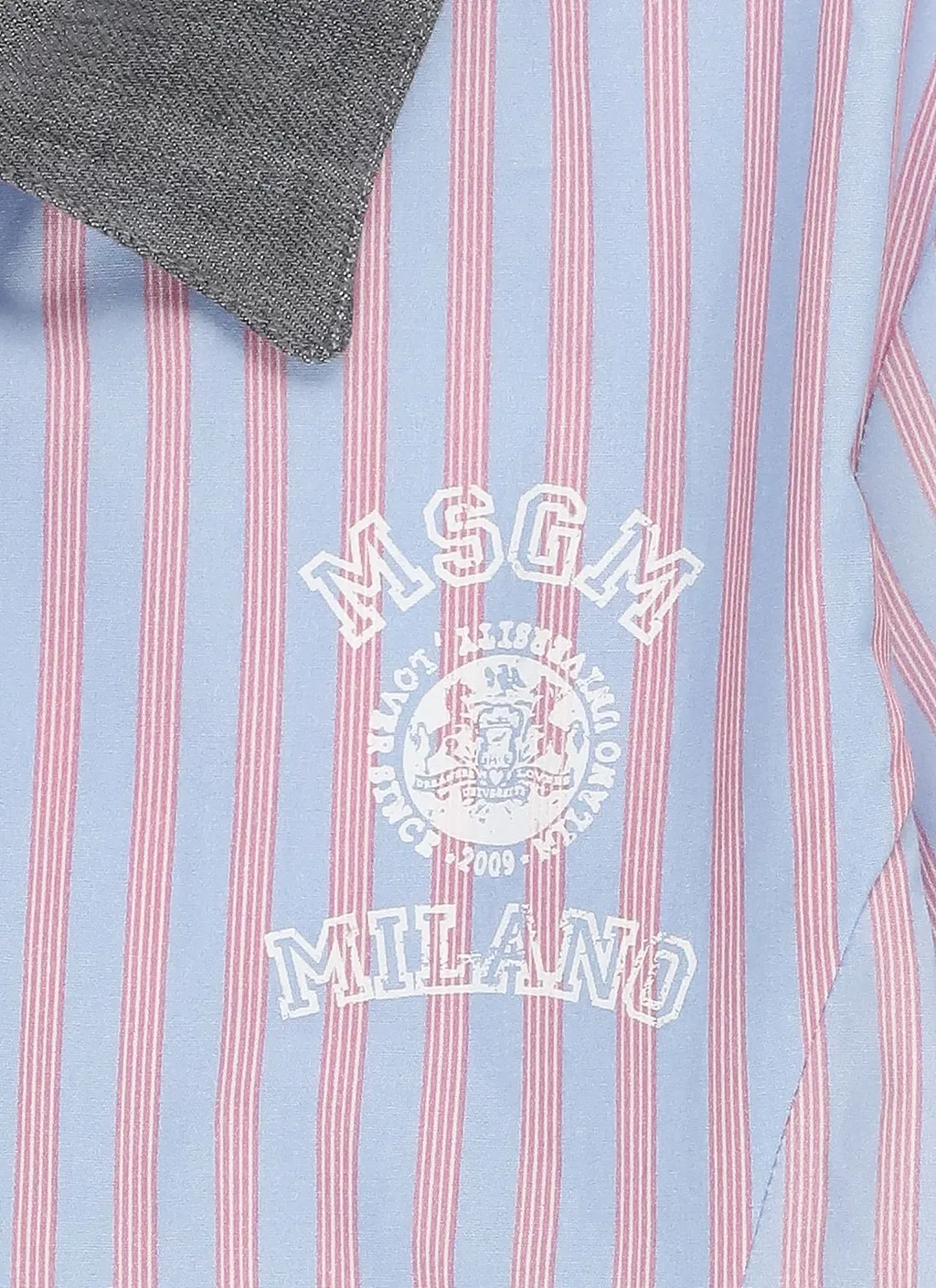 Msgm Kids Striped Logo Shirt Dress