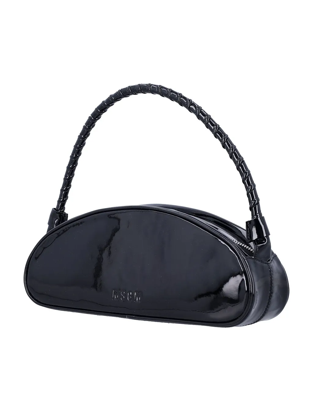 Msgm Logo Debossed Zip-Up Tote Bag