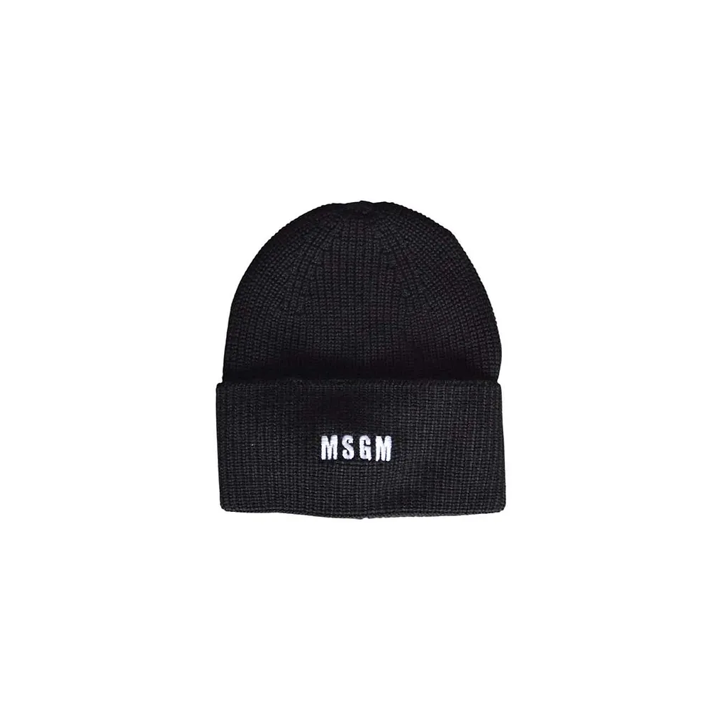 Msgm Logo Embroidered Beanie