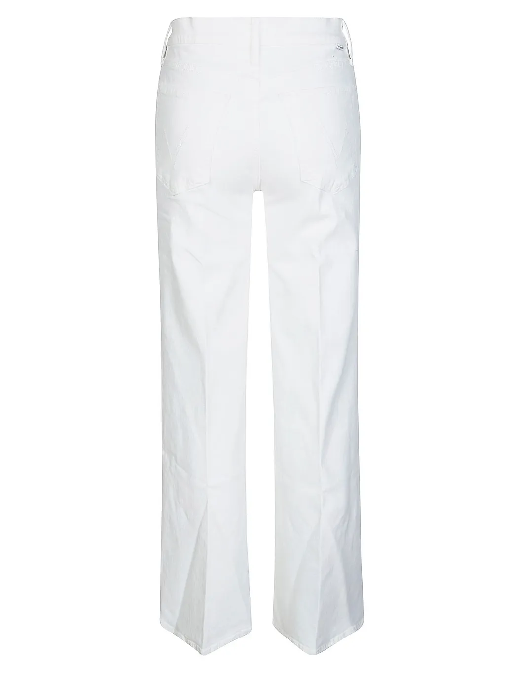 Mother Logo Patch Wide Leg Jeans
