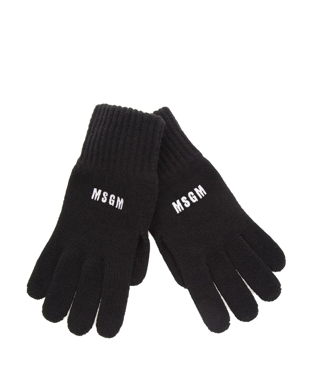 Msgm Logo Knit Gloves