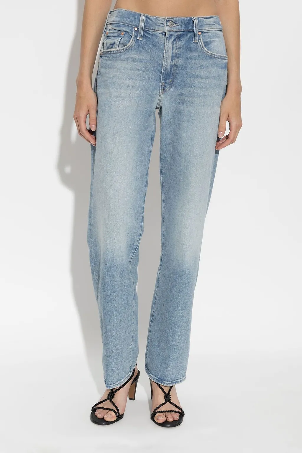 Mother Rambler Mid Rise Straight Jeans