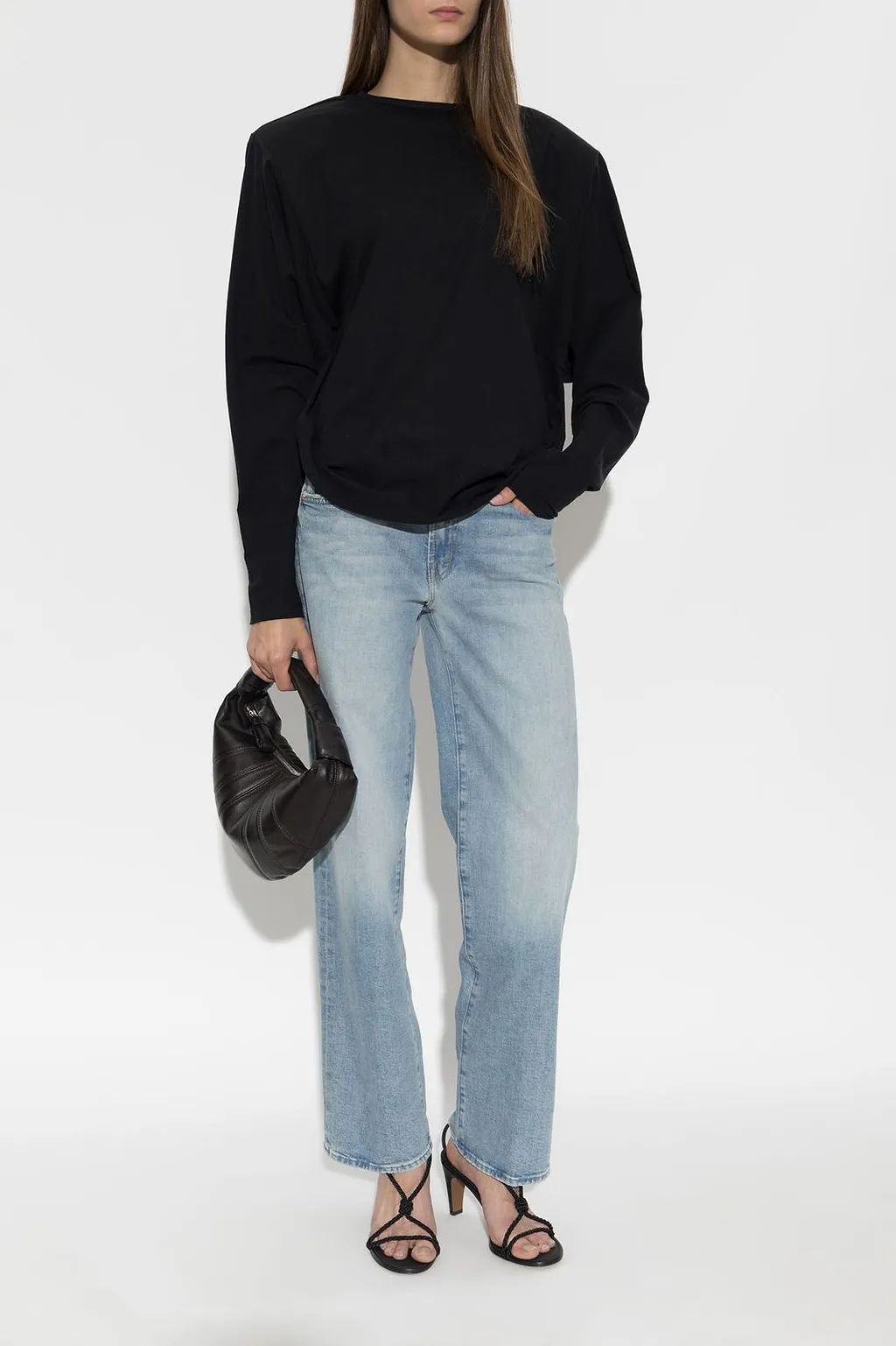 Mother Rambler Mid Rise Straight Jeans
