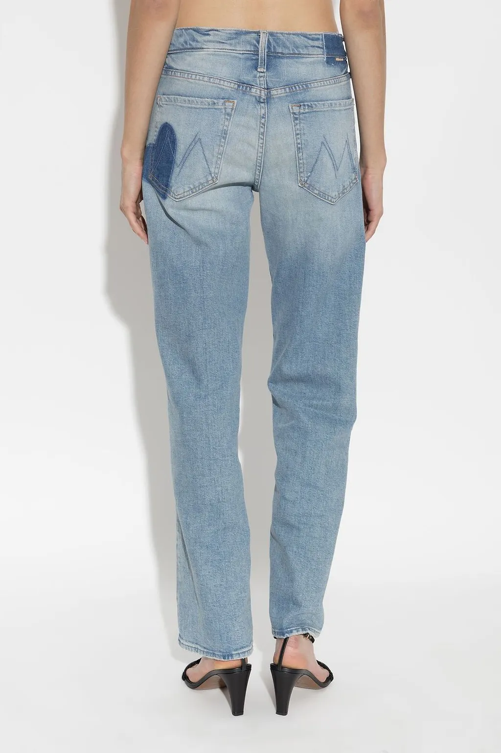 Mother Rambler Mid Rise Straight Jeans