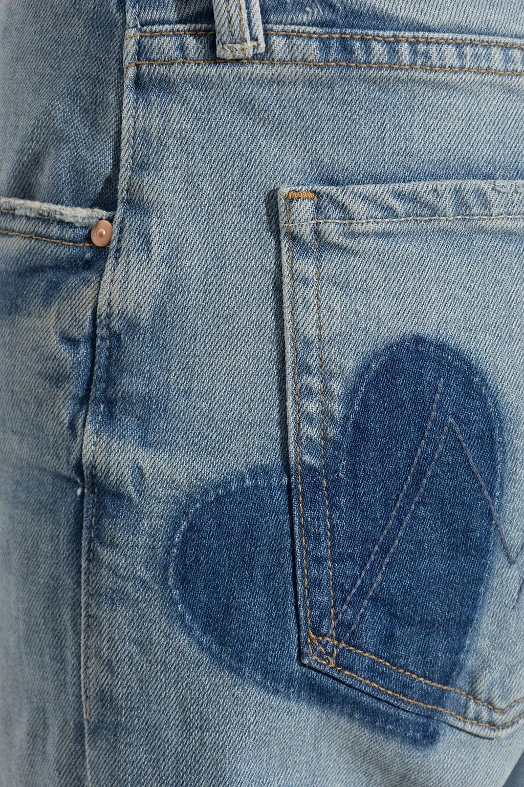 Mother Rambler Mid Rise Straight Jeans