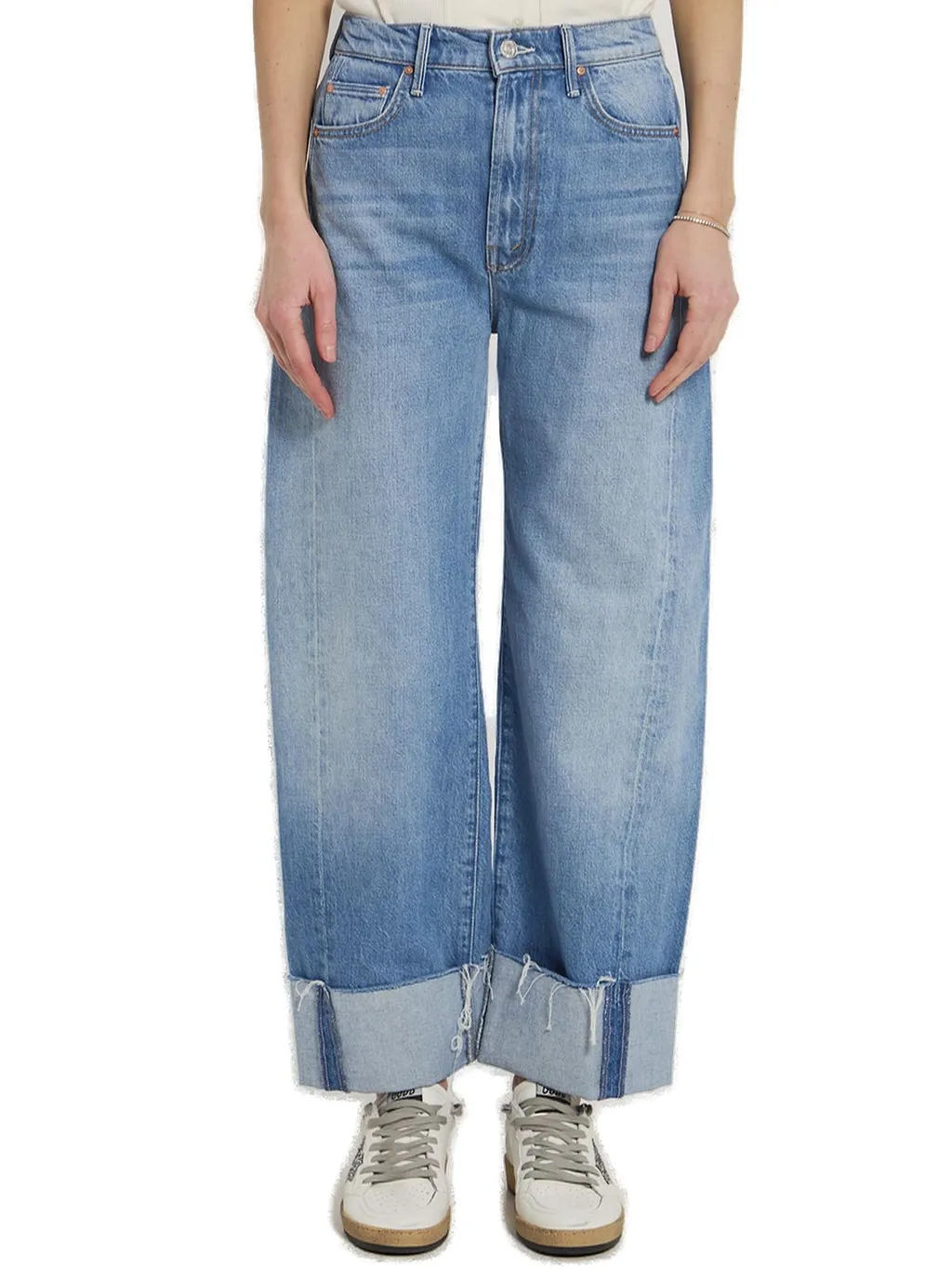 Mother The Half-Pipe Ankle Cuff Fray Jeans