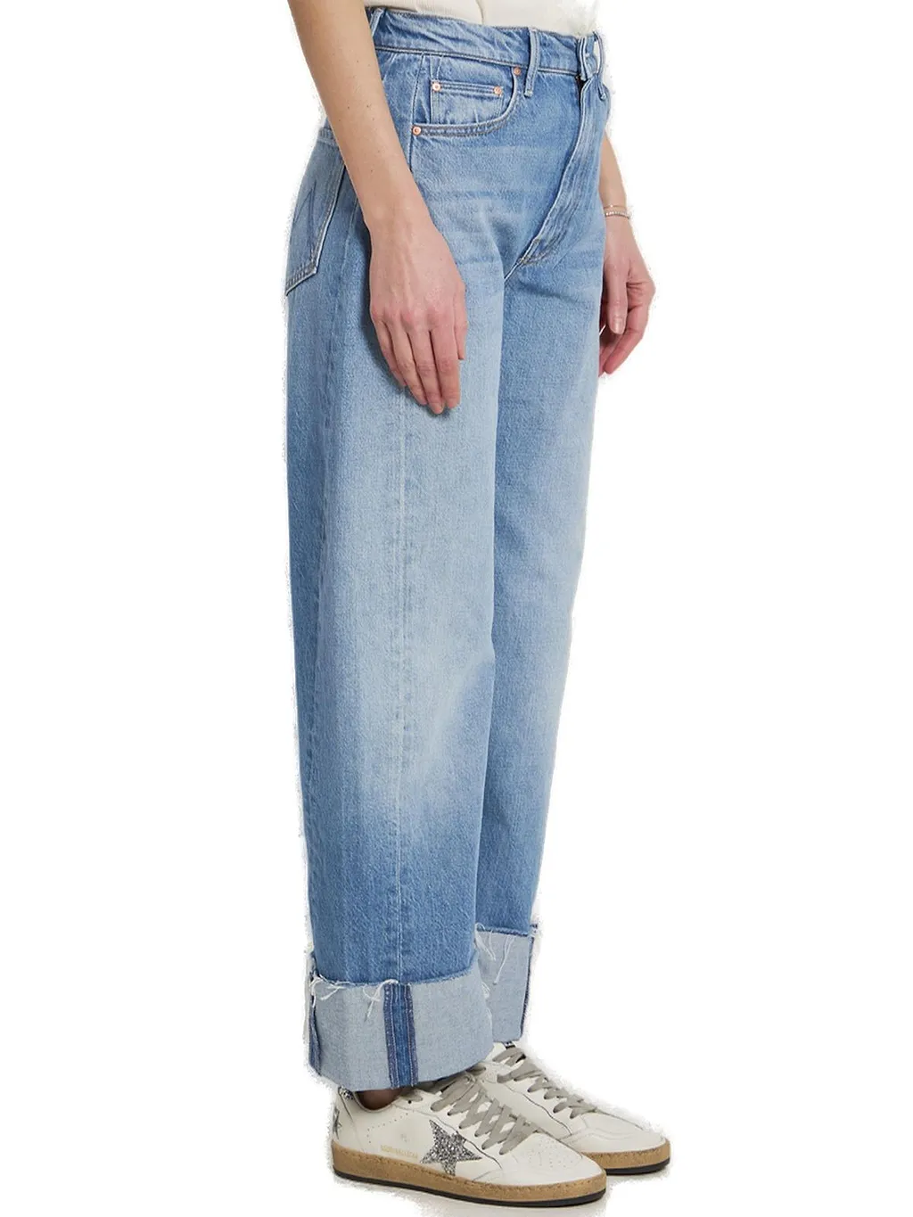 Mother The Half-Pipe Ankle Cuff Fray Jeans