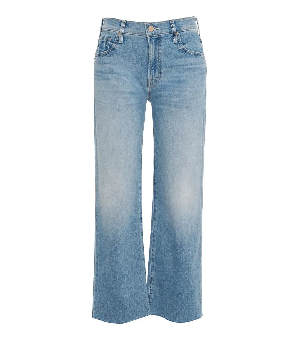 Mother The Mid Rise Rambler Zip Ankle Fray Jeans