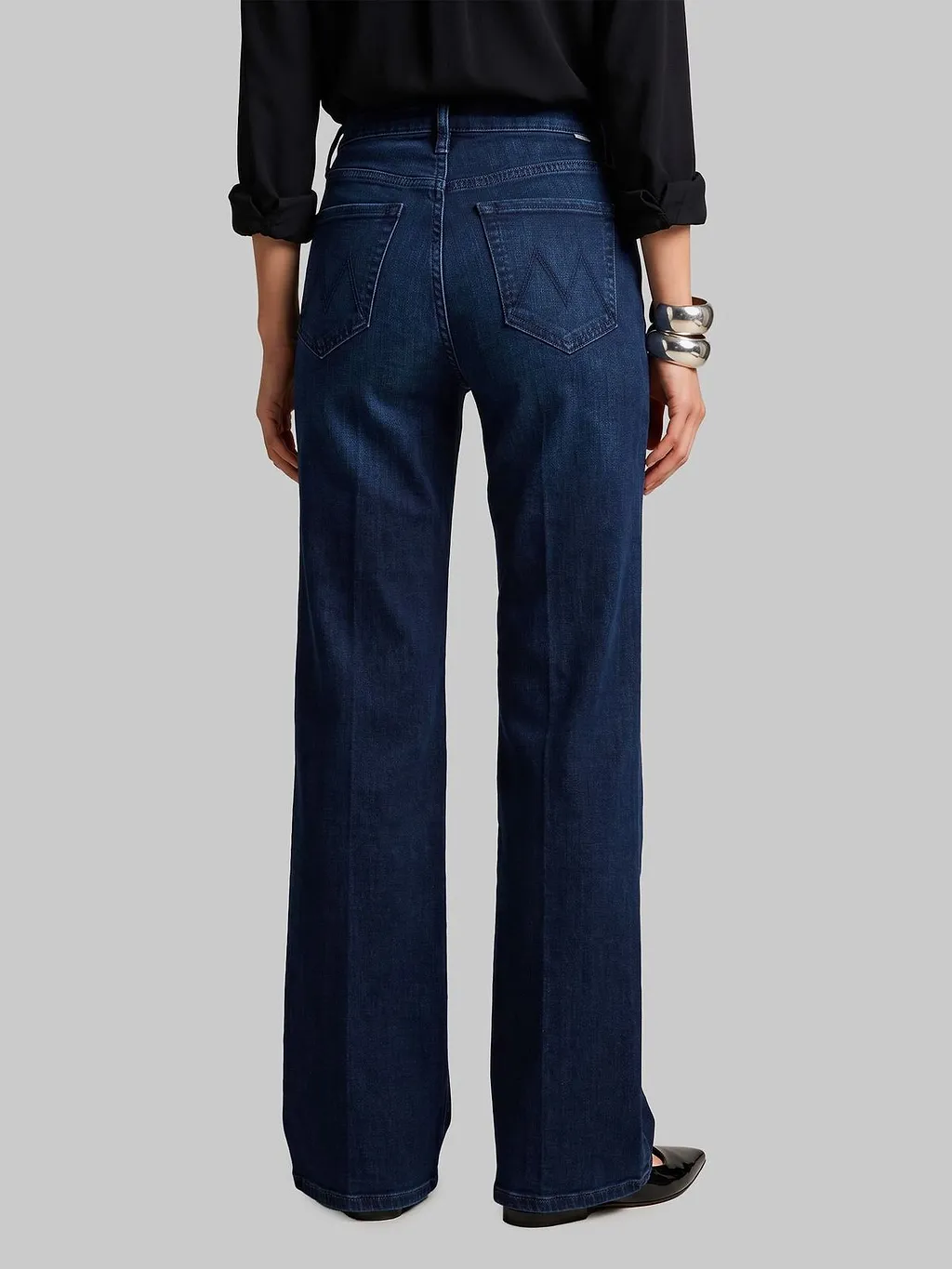 Mother The Roller Sneak Wide-Leg Jeans
