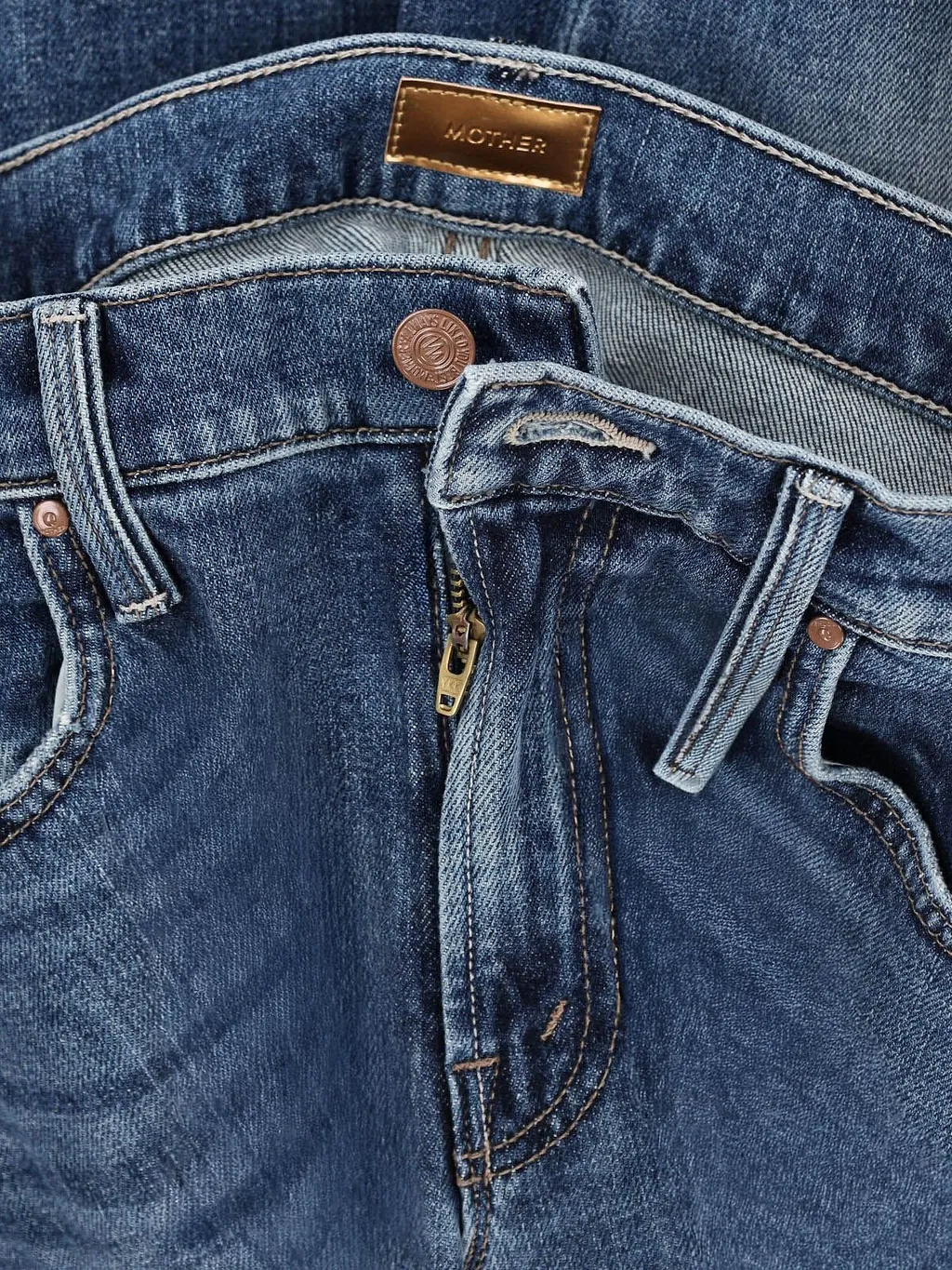 Mother The Mid Rise Rambler Zip Ankle Jeans