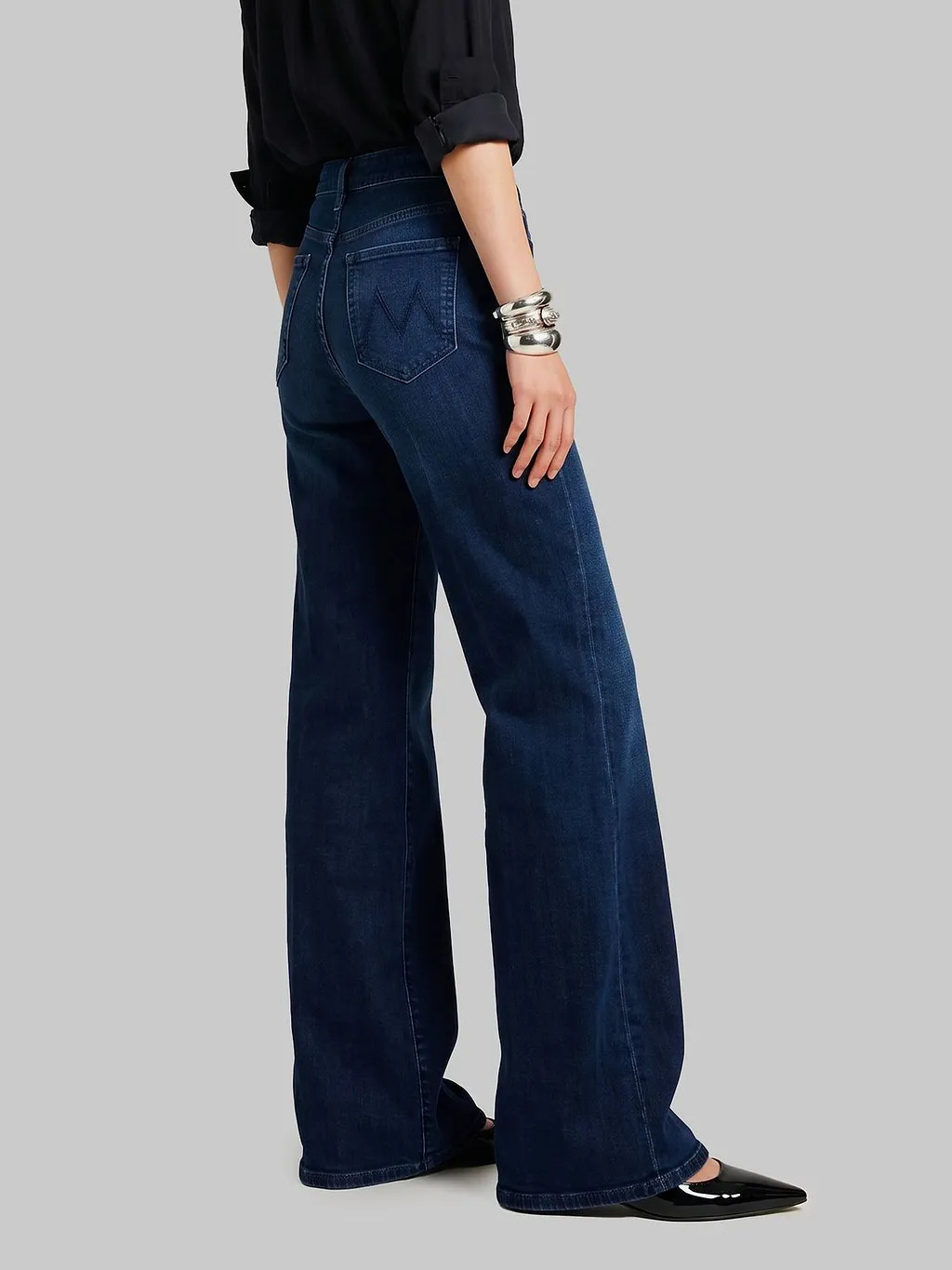 Mother The Roller Sneak Wide-Leg Jeans