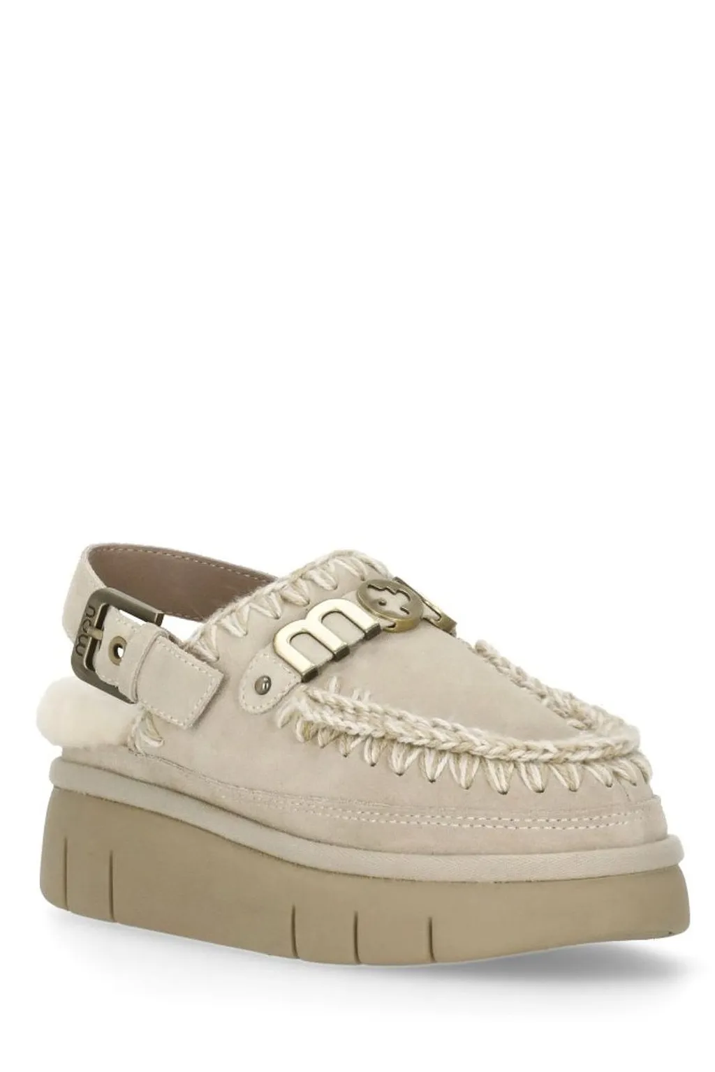 Mou Bounce Logo Lettering Slingback Mules
