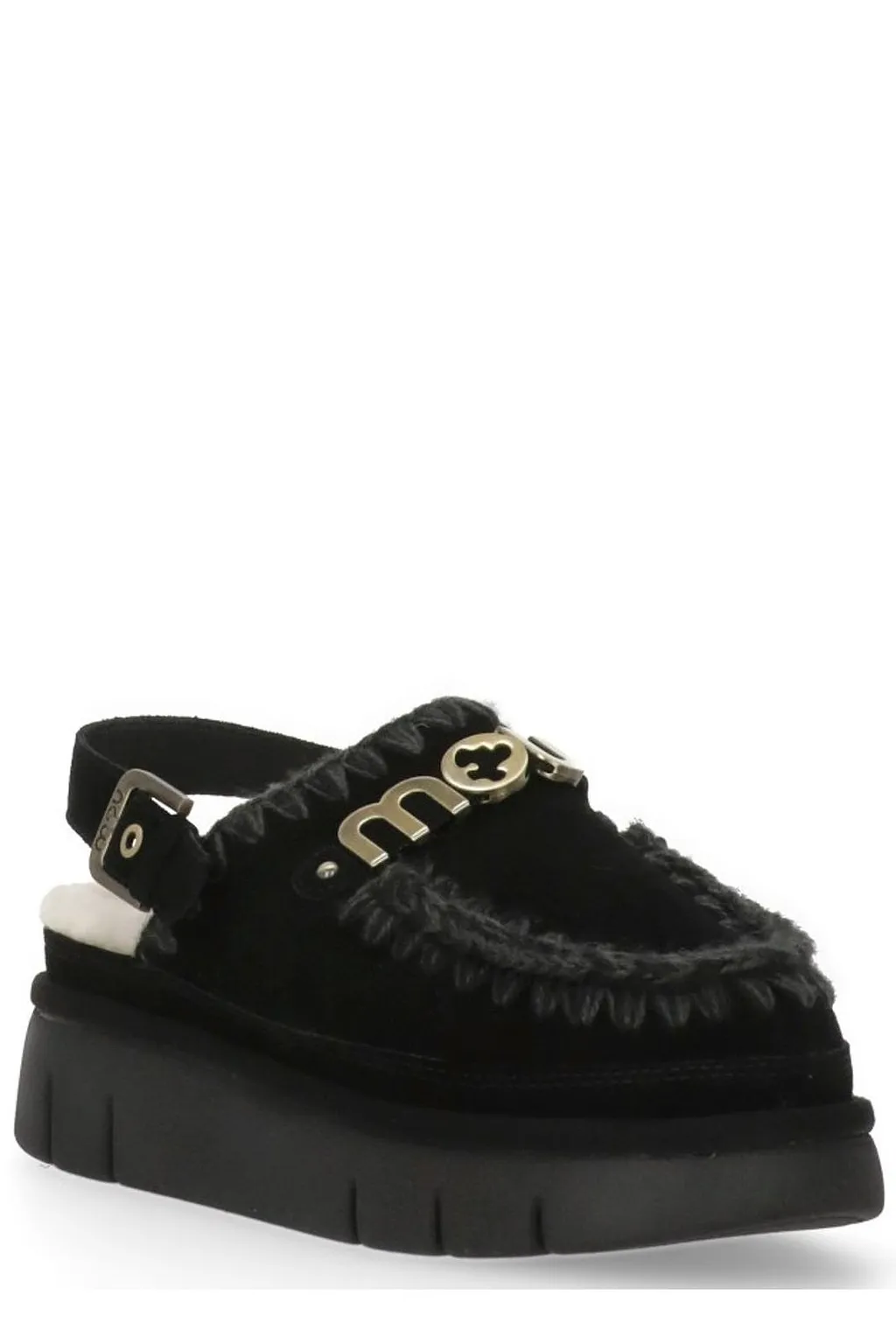 Mou Bounce Logo Lettering Slingback Mules
