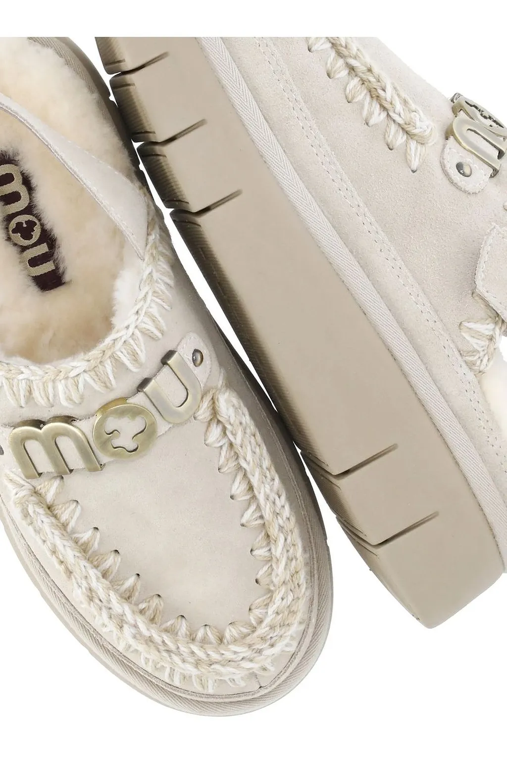 Mou Bounce Logo Lettering Slingback Mules