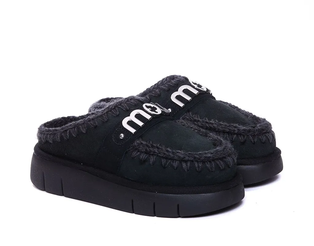 Mou Bounce Velcro Clogs