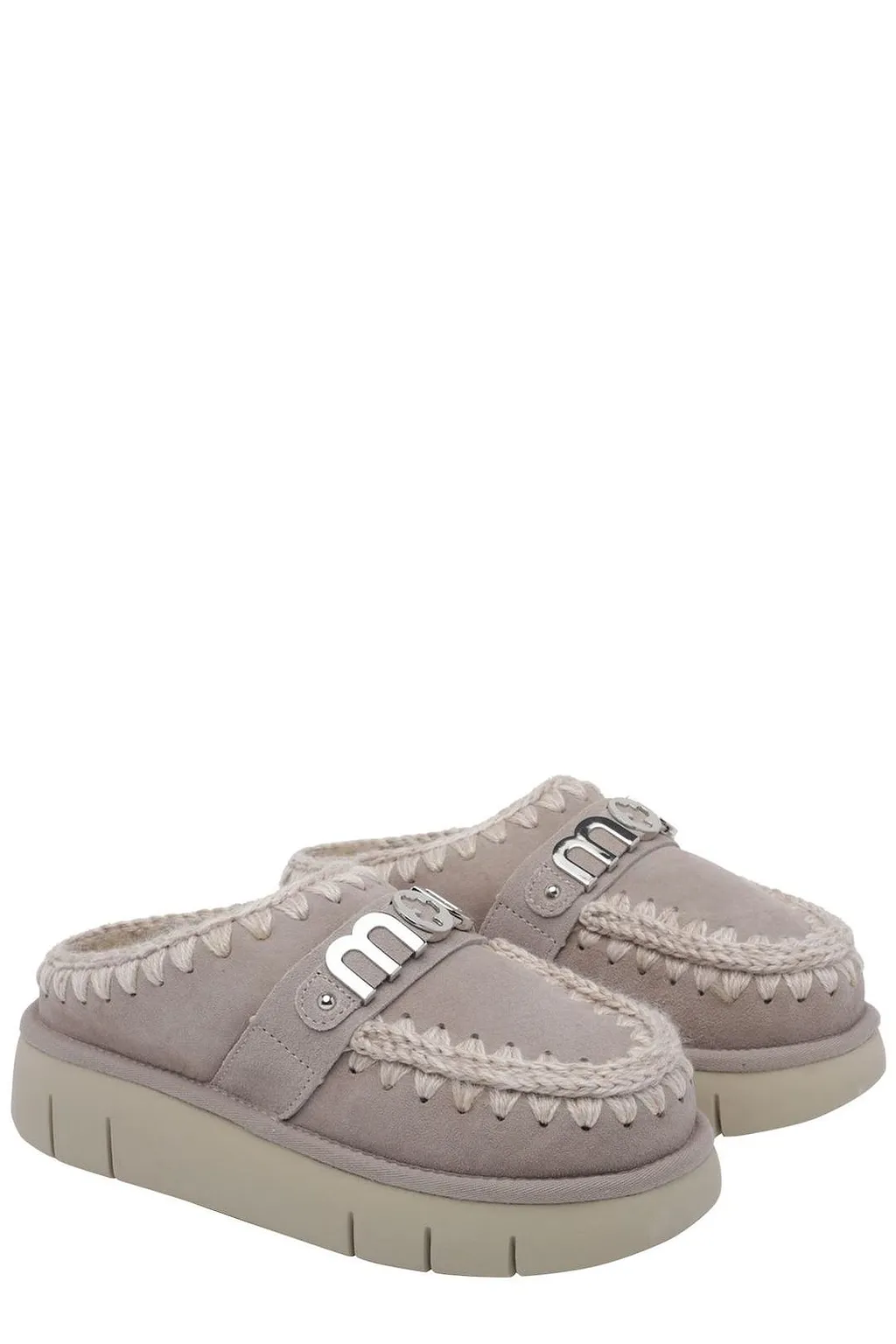 Mou Bounce Stitch-Trim Clogs