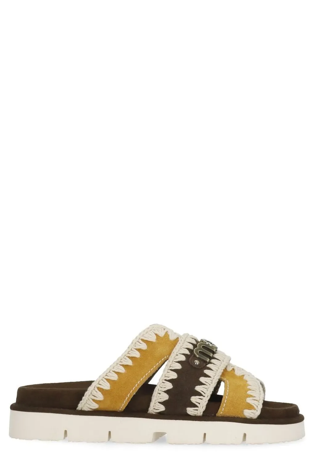 Mou Braided Trim Platform Sandals