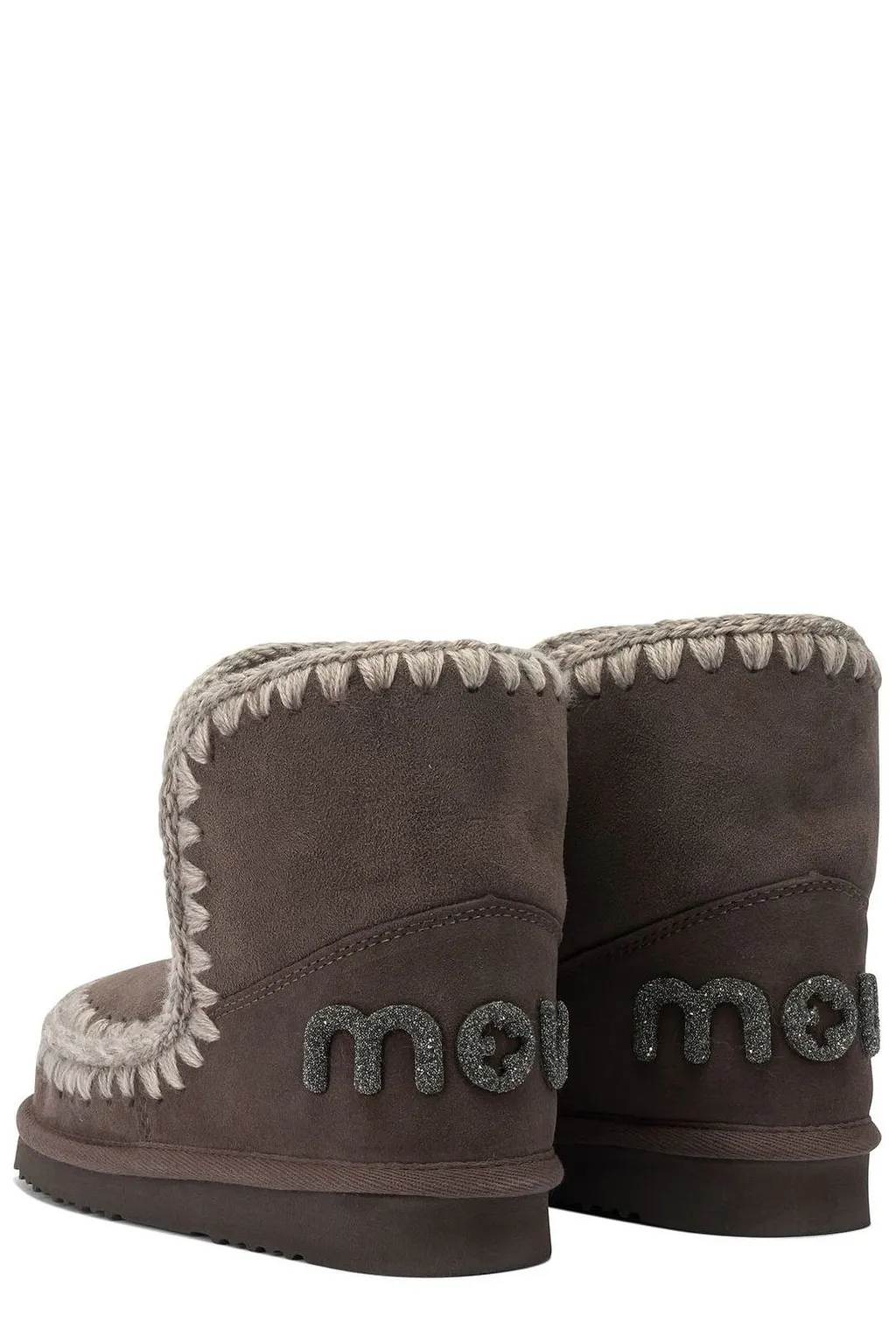 Mou Crochet-Trim Ankle Boots
