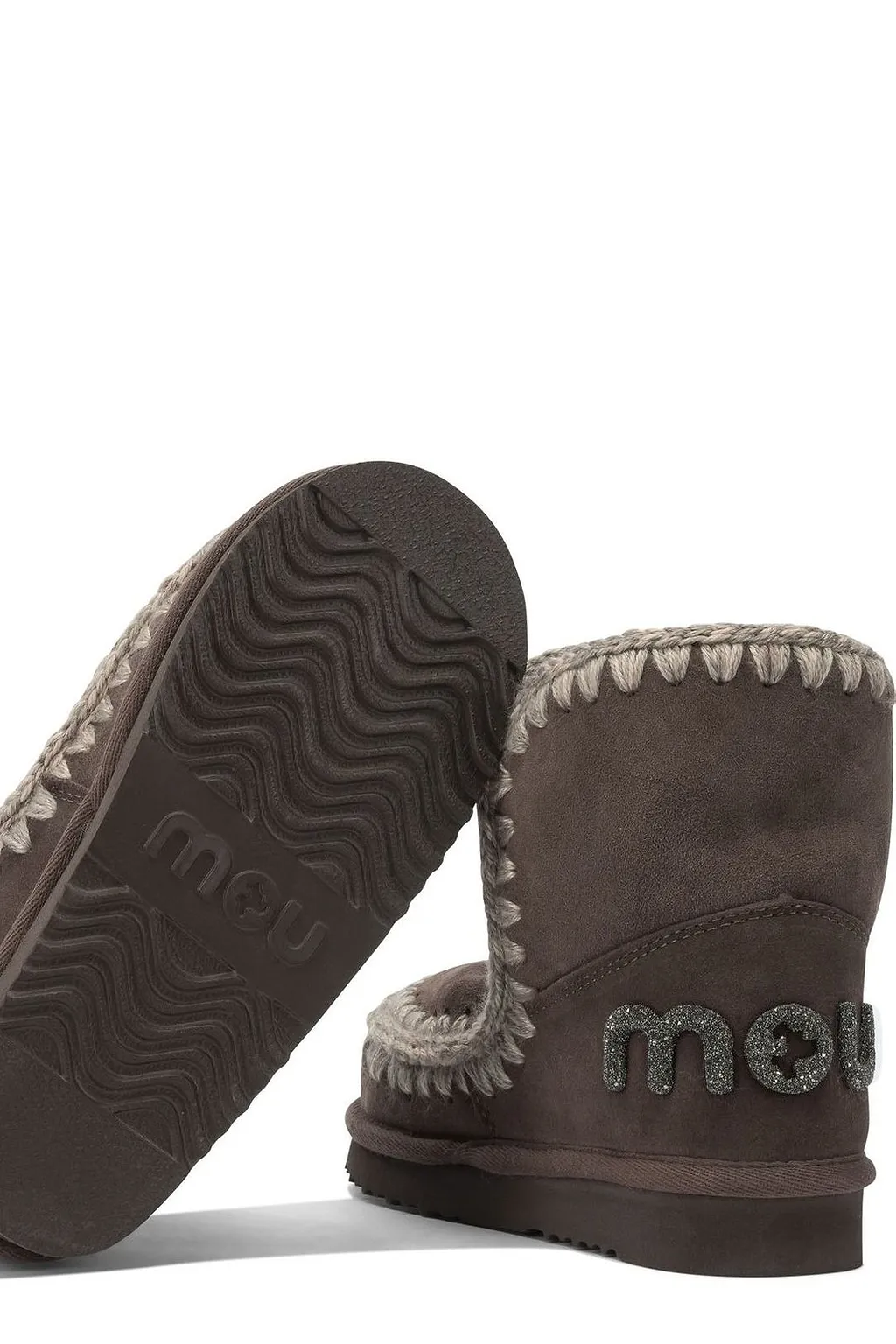 Mou Crochet-Trim Ankle Boots