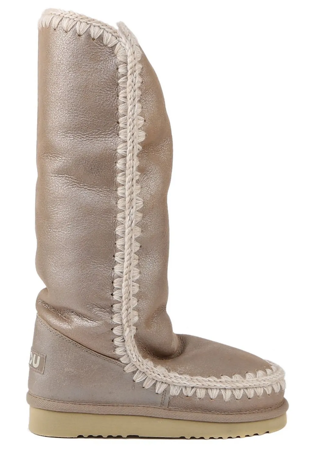 Mou Eskimo 40 Metallic-Finish Contrast Stitched Boots