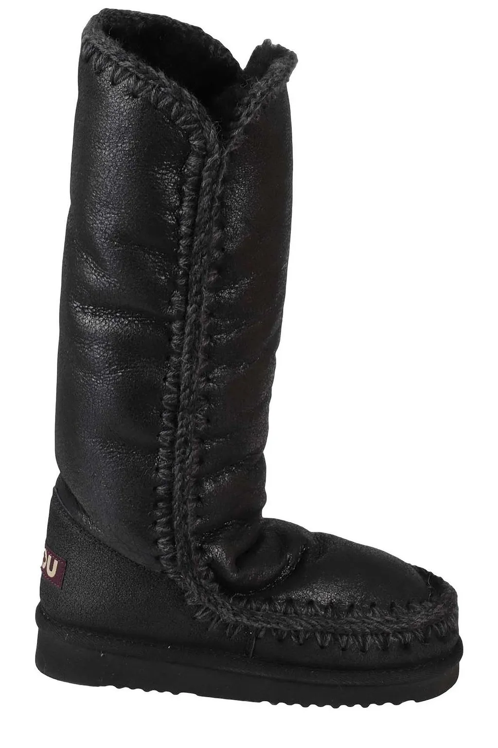 Mou Eskimo 40 Metallic-Finish Contrast Stitched Boots