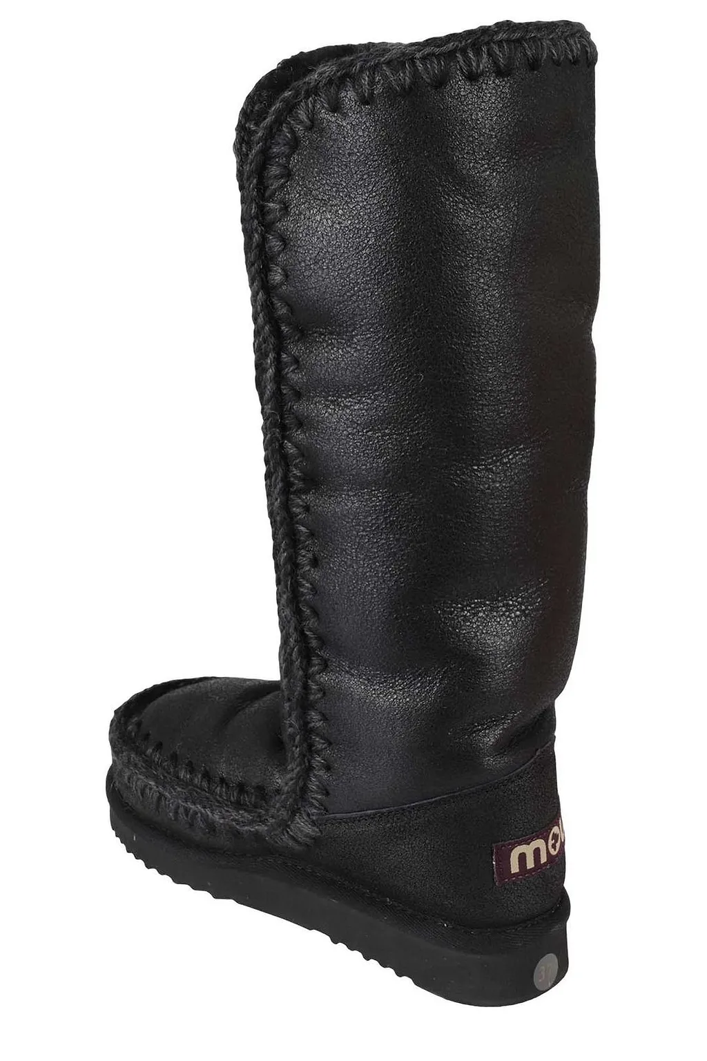 Mou Eskimo 40 Metallic-Finish Contrast Stitched Boots