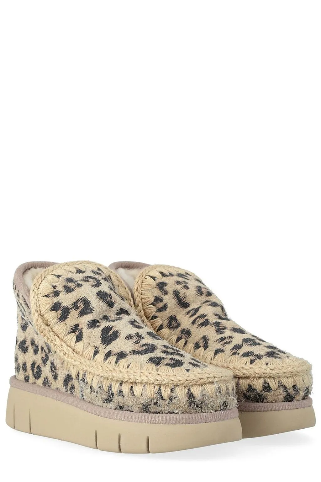 Mou Eskimo Bounce Leopard Printed Sneakers
